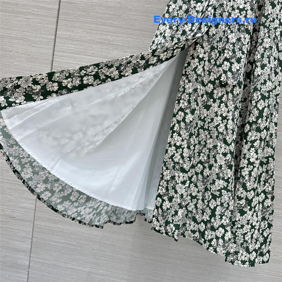 Miu Miu Floral Puff Sleeve Dress