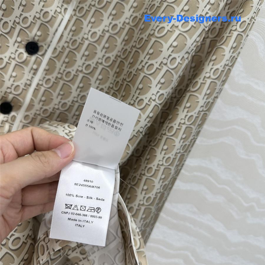 D10r oblique silk shirt