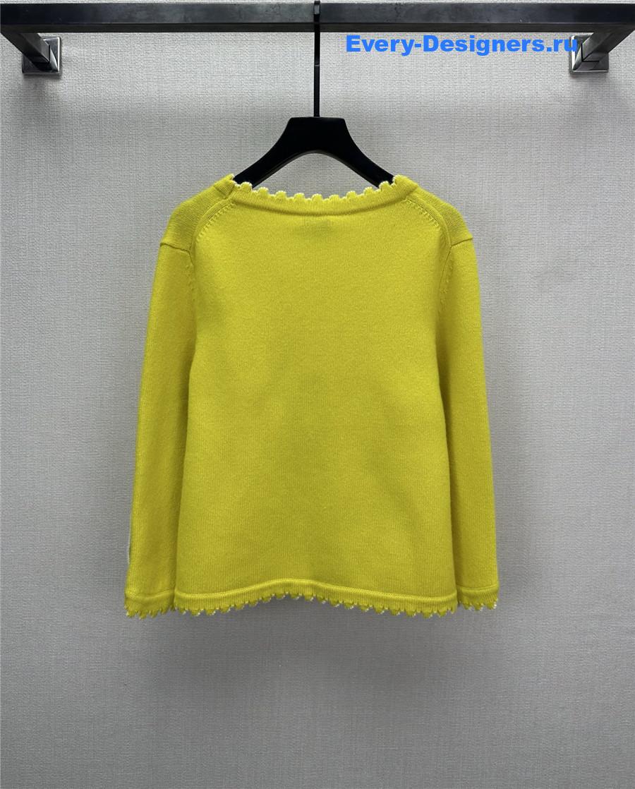 Ch**el yellow lace cardigan