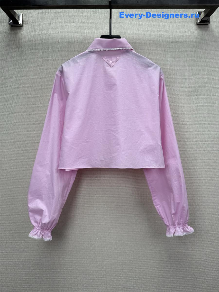 Pra*a pink embroidery shirt