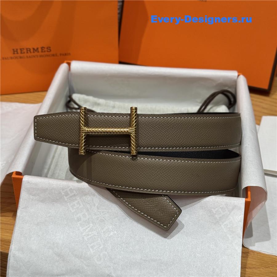 H**me5 hisseo grey leather belt