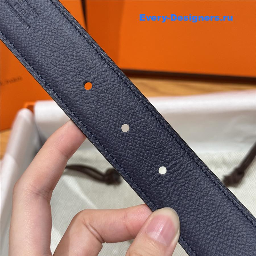 H**me5 hisseo dark blue leather belt