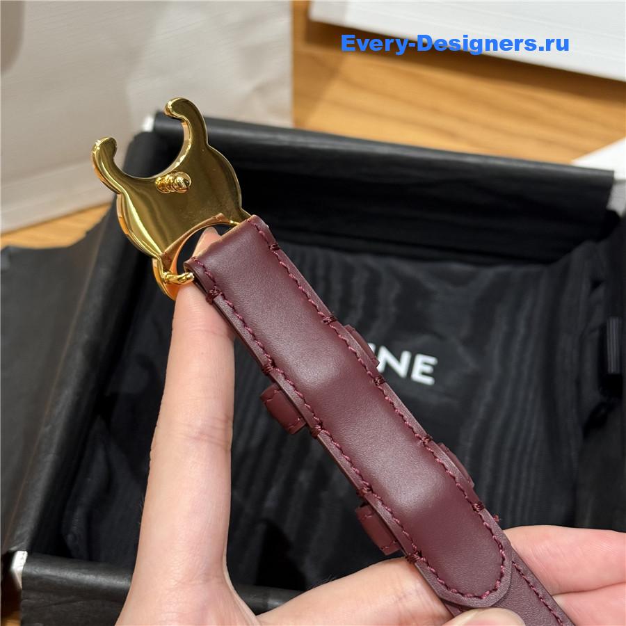 Ce1i*e arc de triomphe burgundy belt