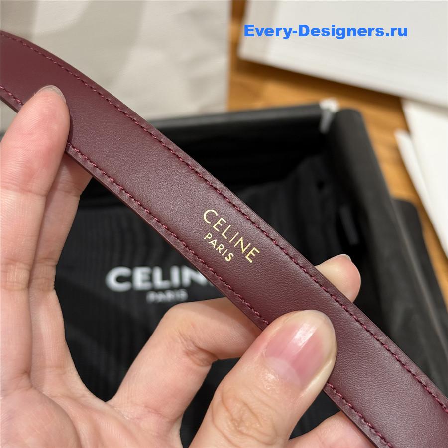 Ce1i*e arc de triomphe burgundy belt