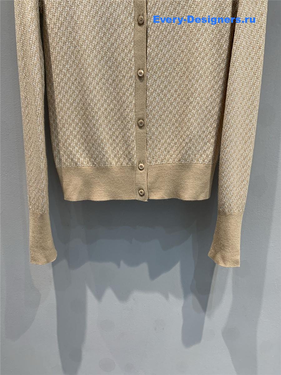F**di ff-jacquard cardigan brown