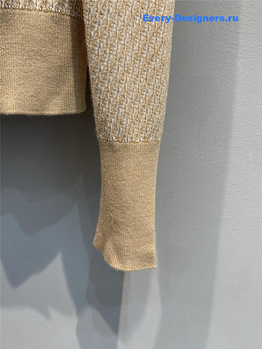 F**di ff-jacquard cardigan brown