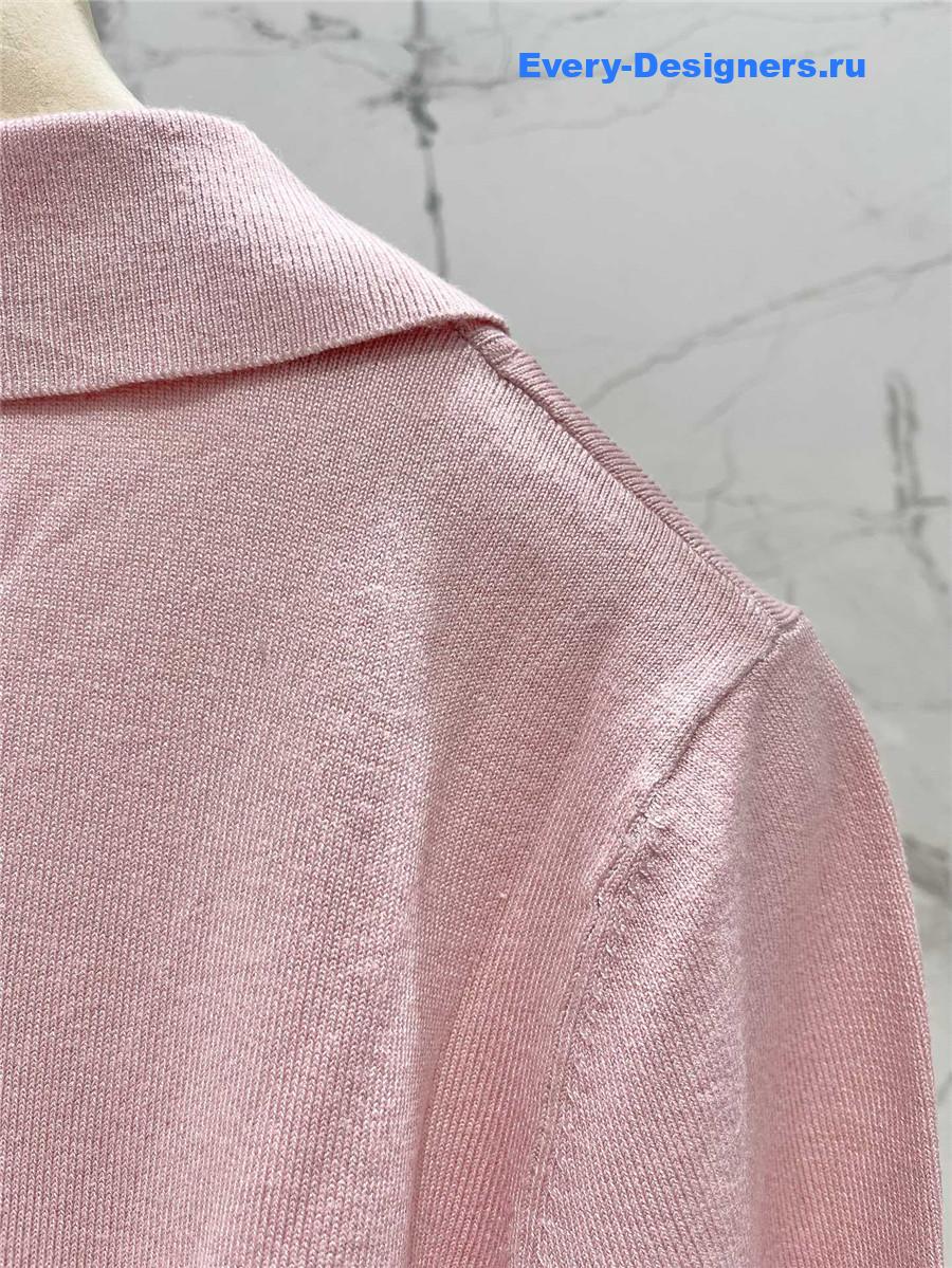 Miu Miu Pink Polo Sweater