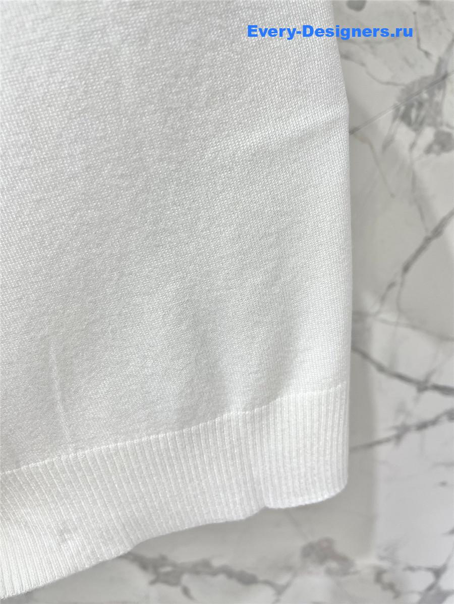 Miu Miu White Cotton Piqué Polo Shirt