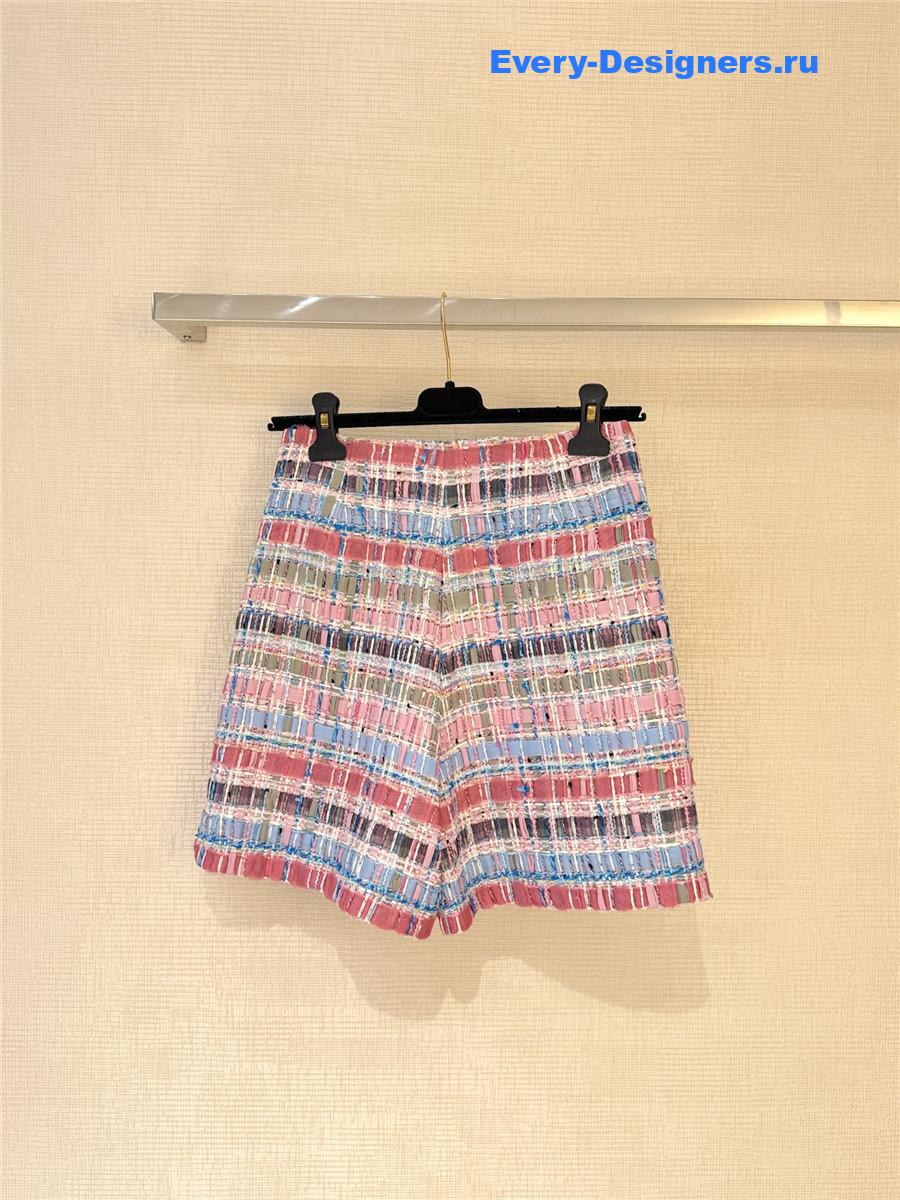 Ch**el pink tweed skirt