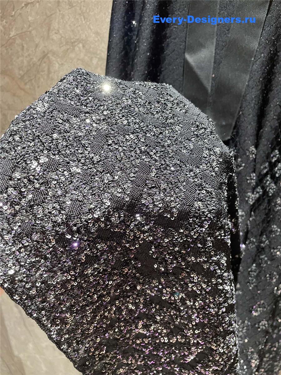 Ch**el black printed skirt