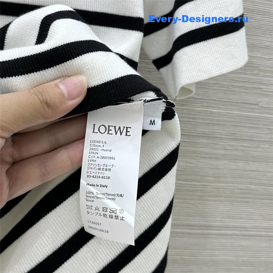 L0ew* striped knit polo top