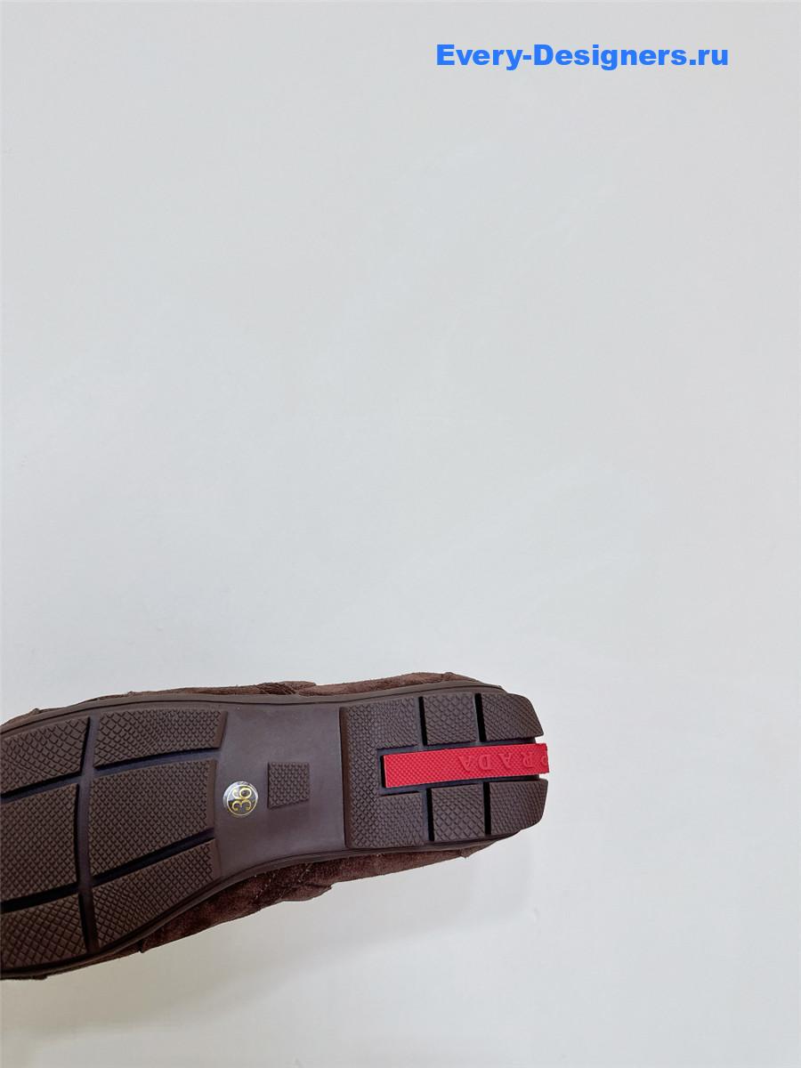 Pra*a brown suede sneakers