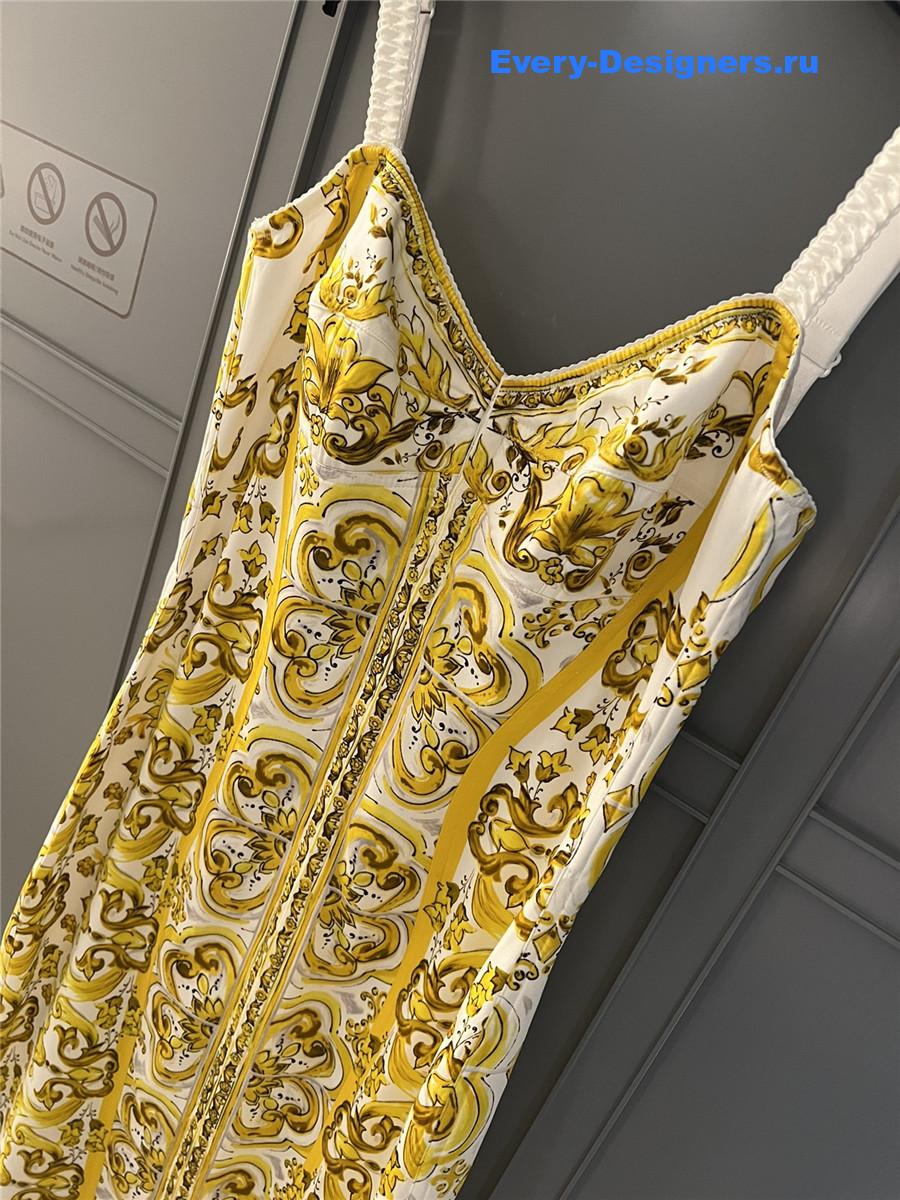 Dolce & Gabbana Floral-Print Stretch-Silk Midi Dress