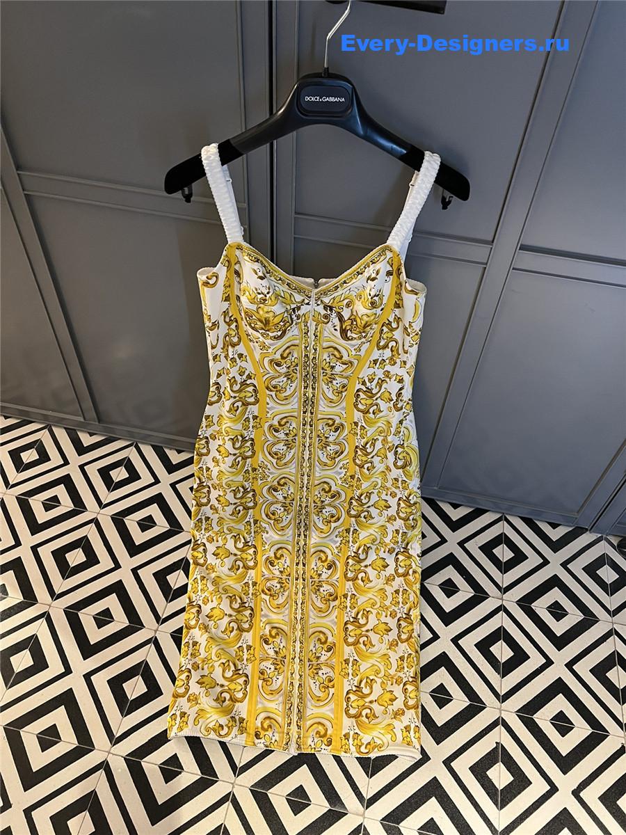 Dolce & Gabbana Floral-Print Stretch-Silk Midi Dress