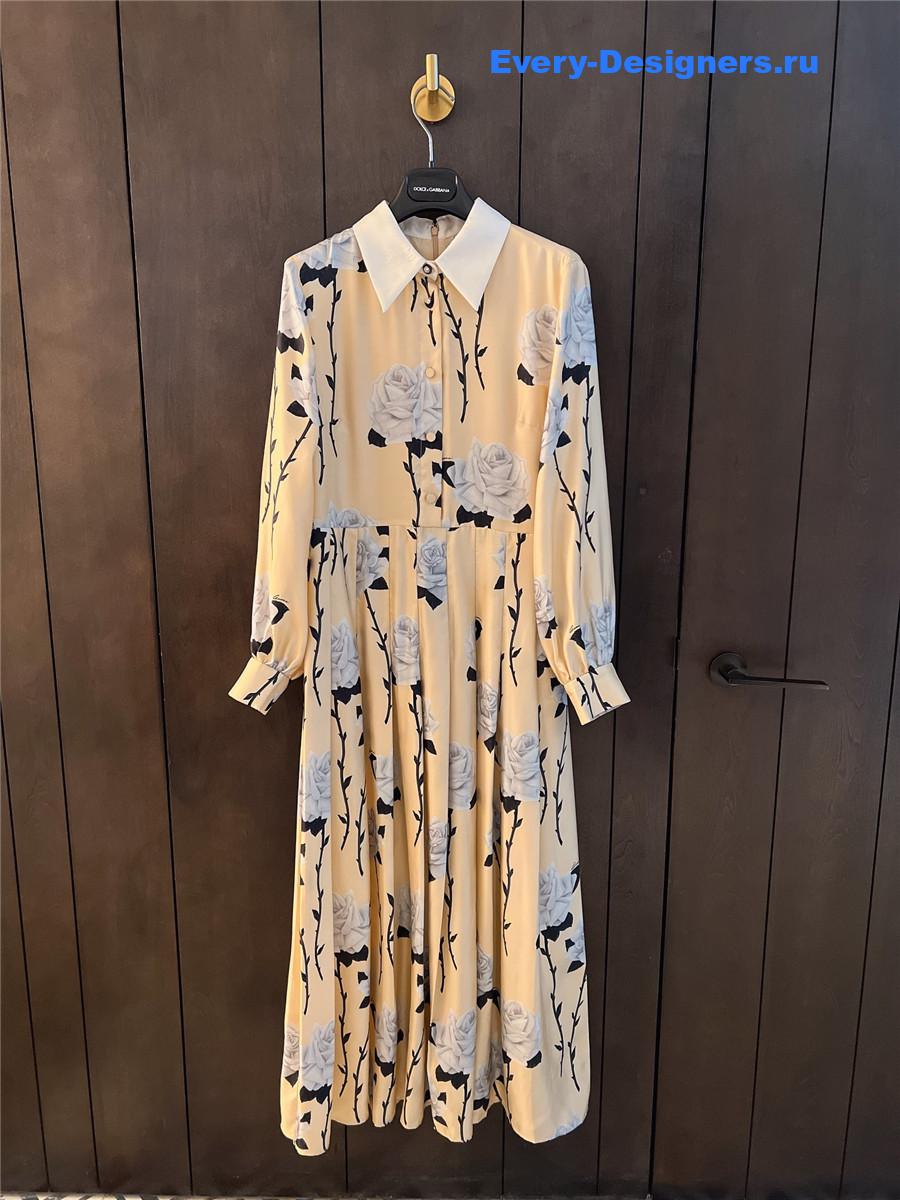 Gvc*1 floral print crepe de chine dress
