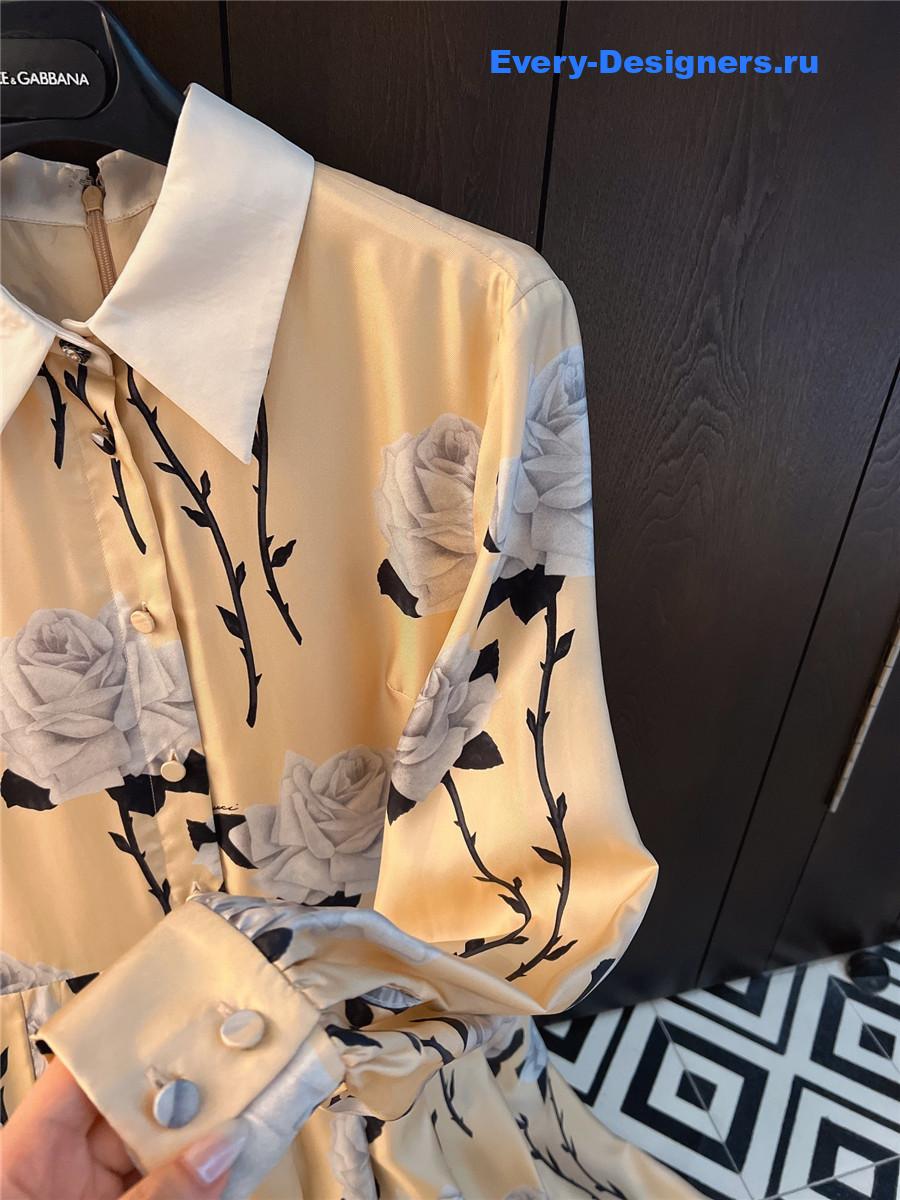 Gvc*1 floral print crepe de chine dress