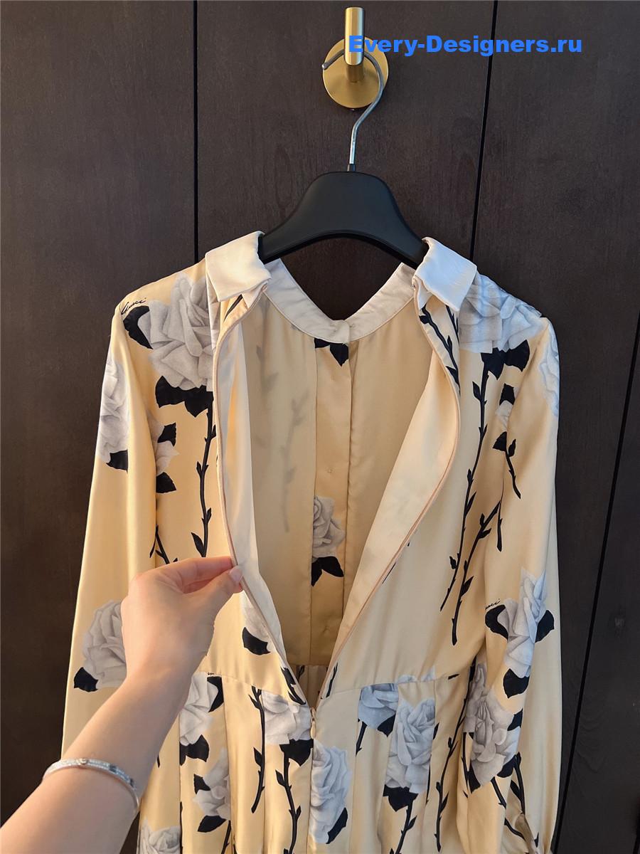 Gvc*1 floral print crepe de chine dress