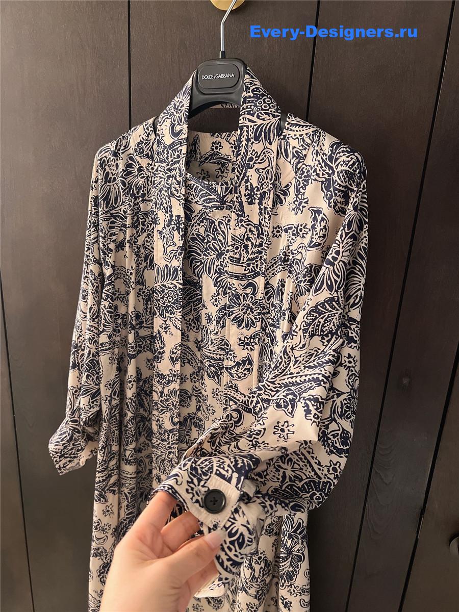 L0r0 P1ana silk maxi shirtdress