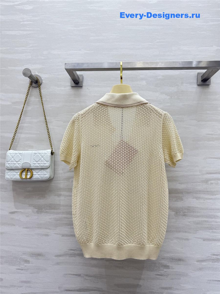 Miu Miu Cotton Polo Shirt Neutral