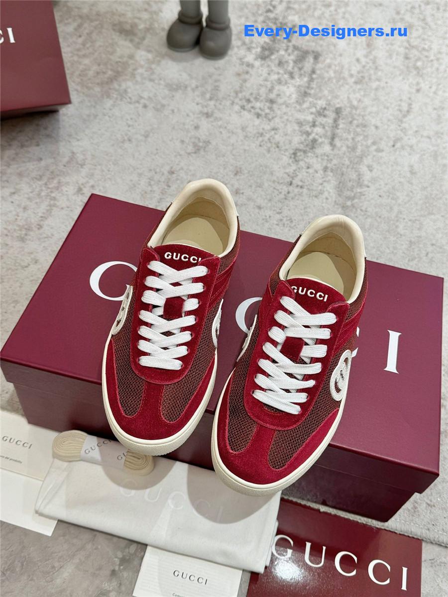 Gvc*1 g74 burgundy sneakers