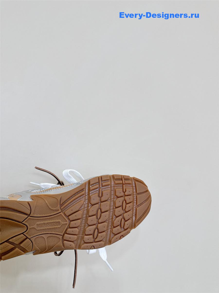 Miu Miu x New Balance 530 SL Silver Patent Leather Sneakers