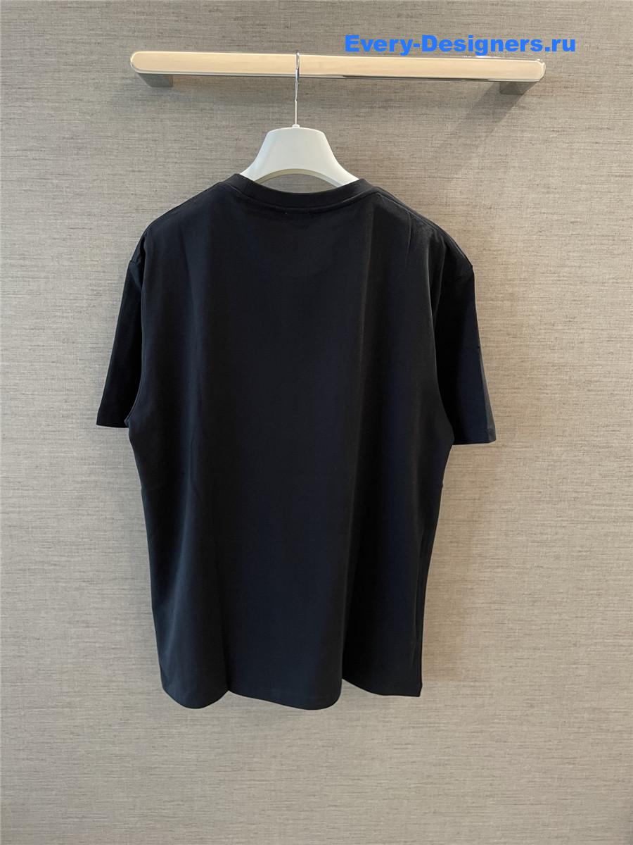 L0ew* black embroidered logo t-shirt