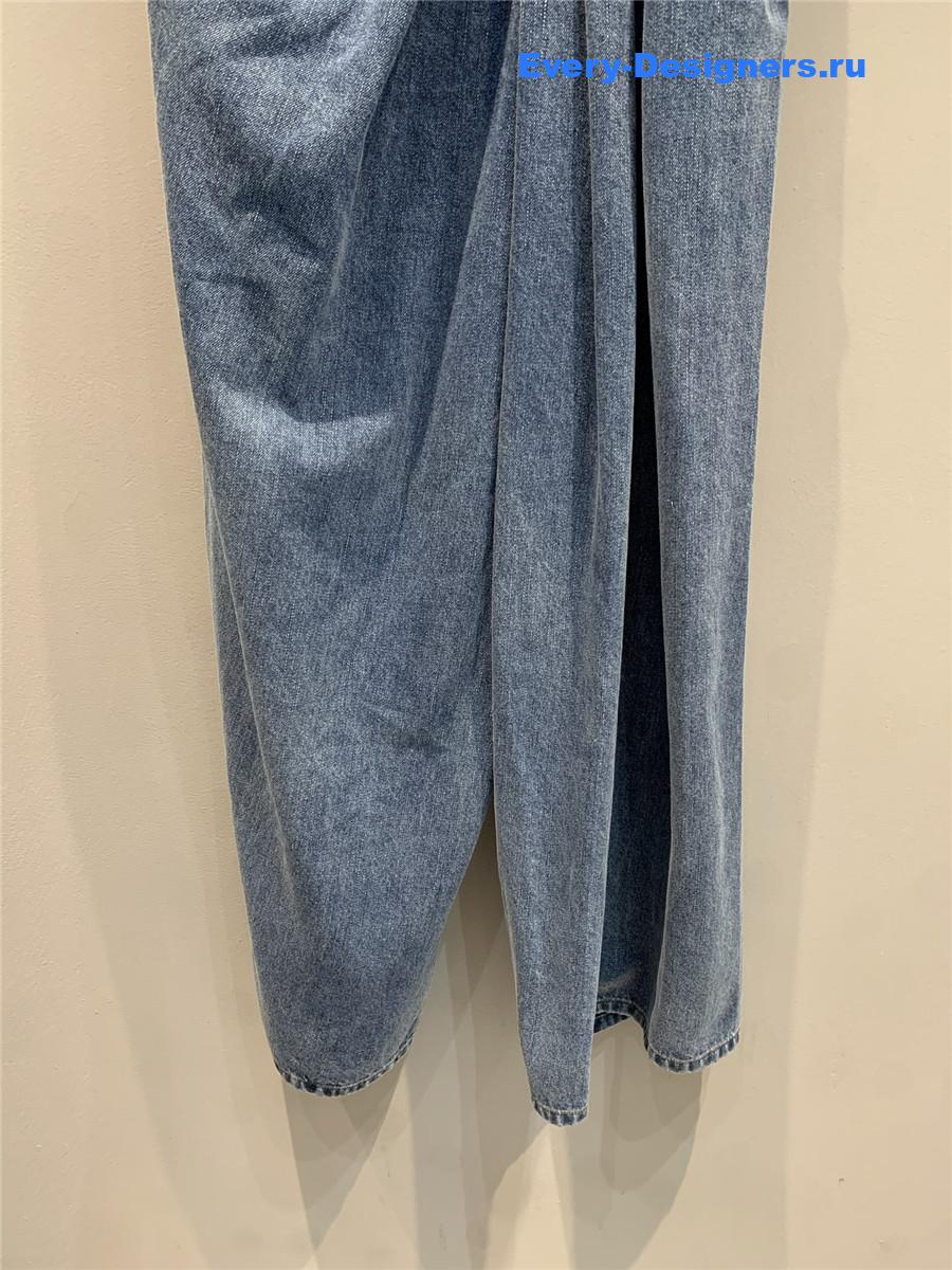L0ew* draped denim jeans