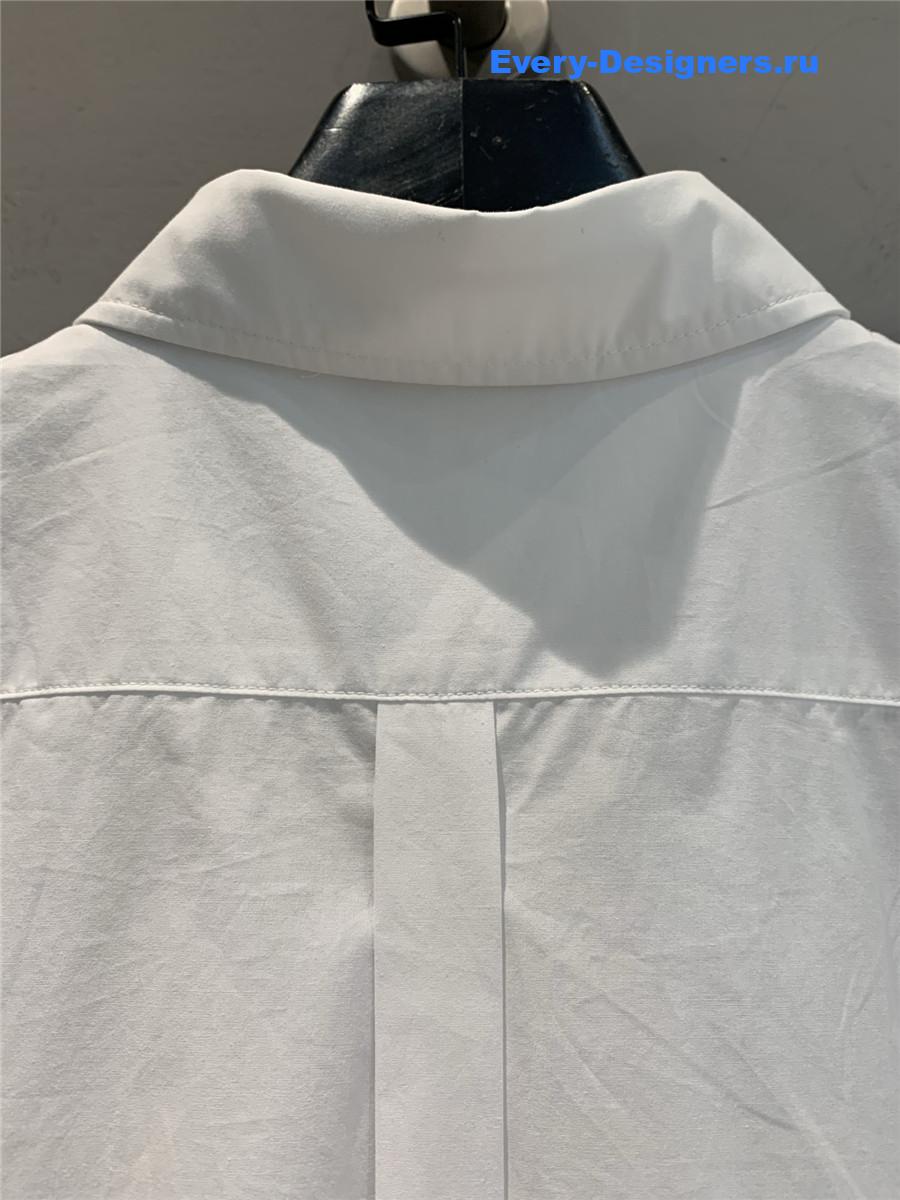 D10r white poplin short sleeve shirt