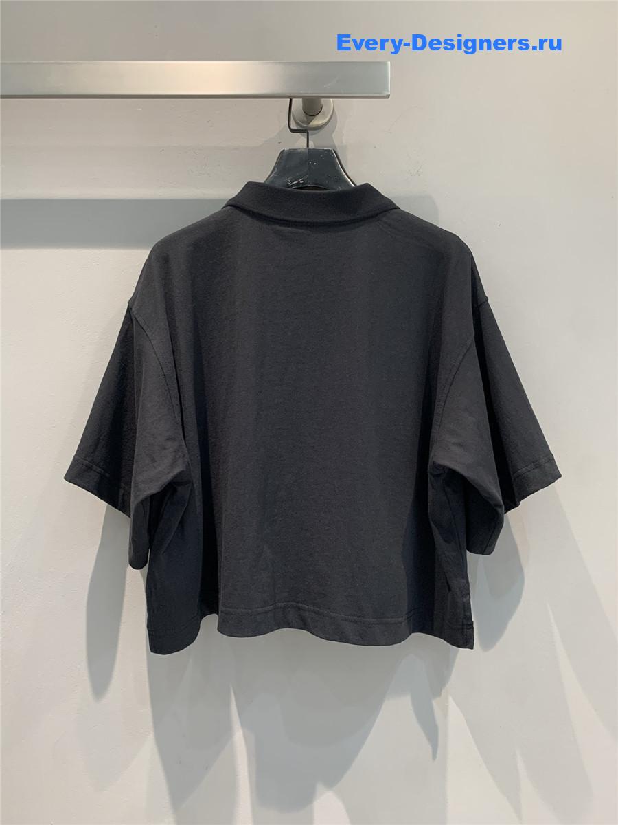 A1exa*der wang black cropped logo tee