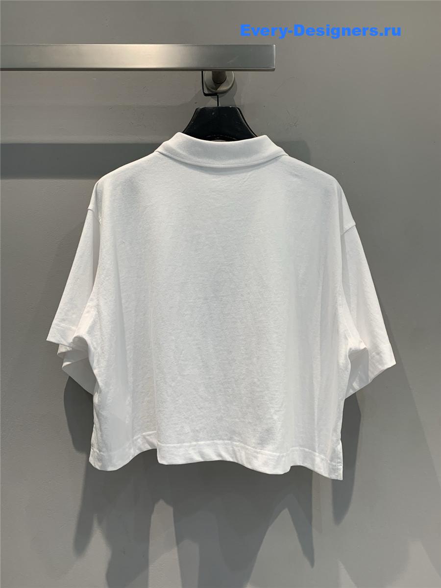 A1exa*der wang white cropped logo tee