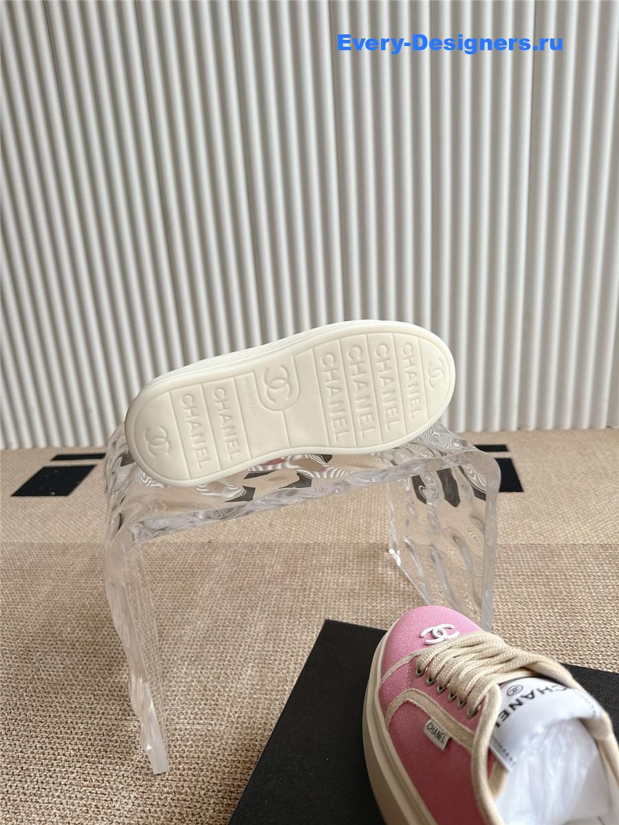 Ch**el pink cc logo platform sneakers