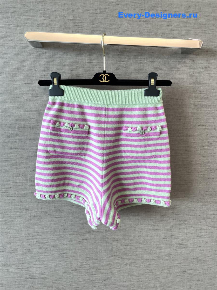 Ch**el pink stripe shorts