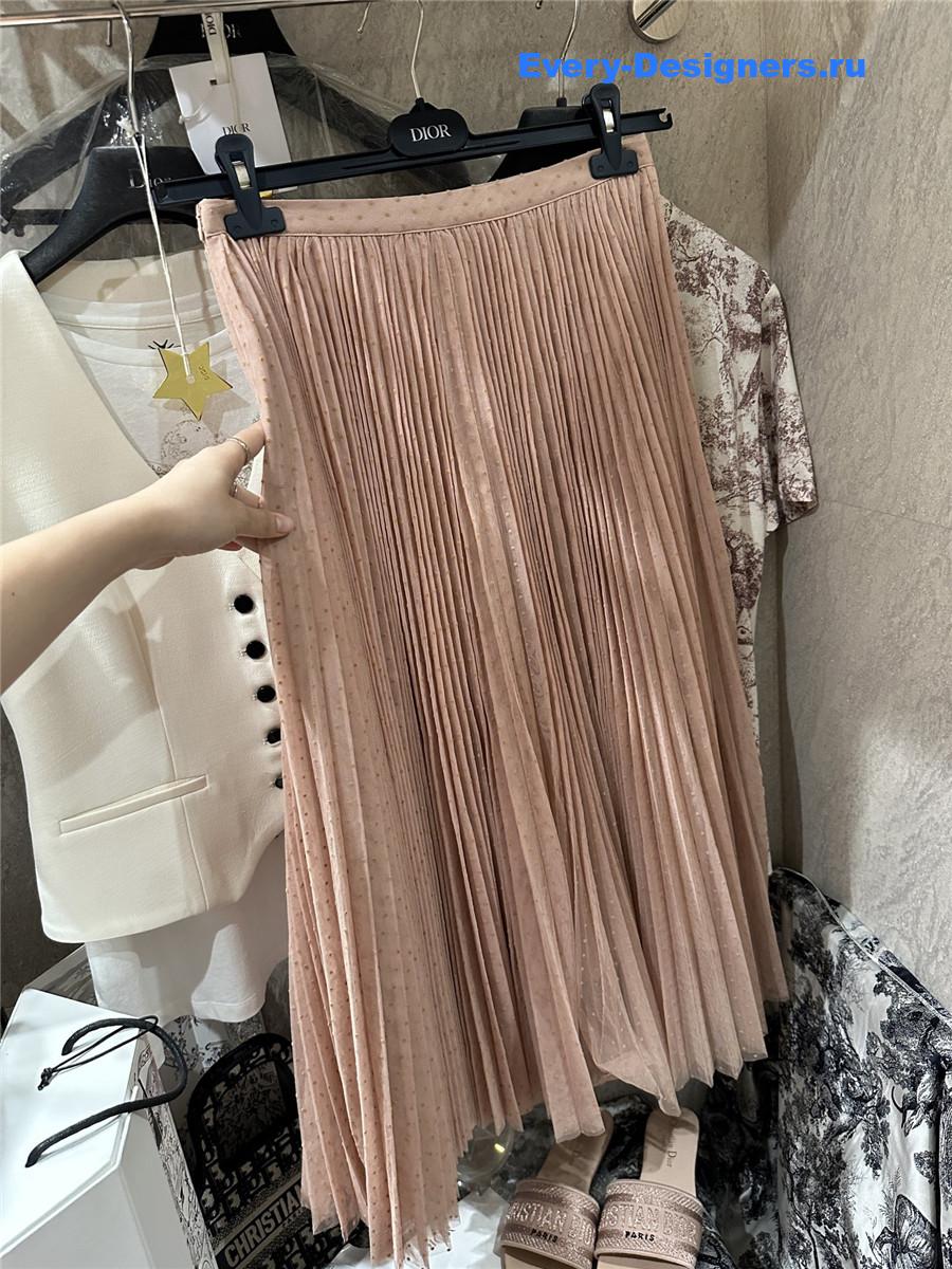 D10r pink polka dot tulle skirt