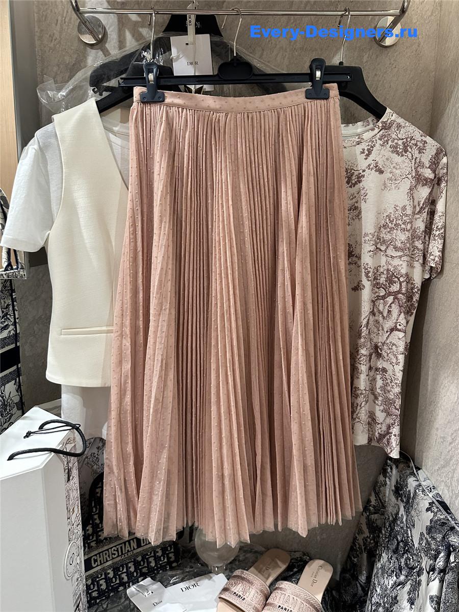 D10r pink polka dot tulle skirt