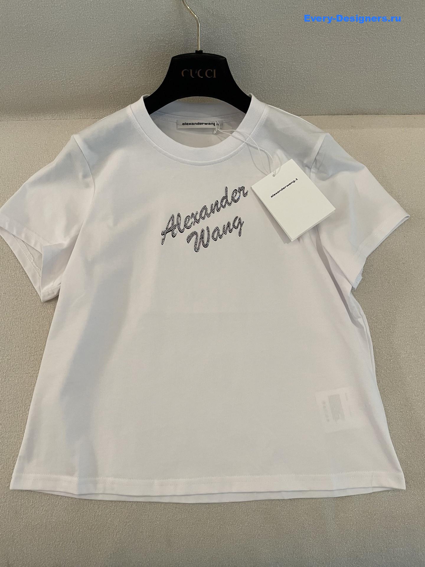 A1exa*der wang white crystal tee