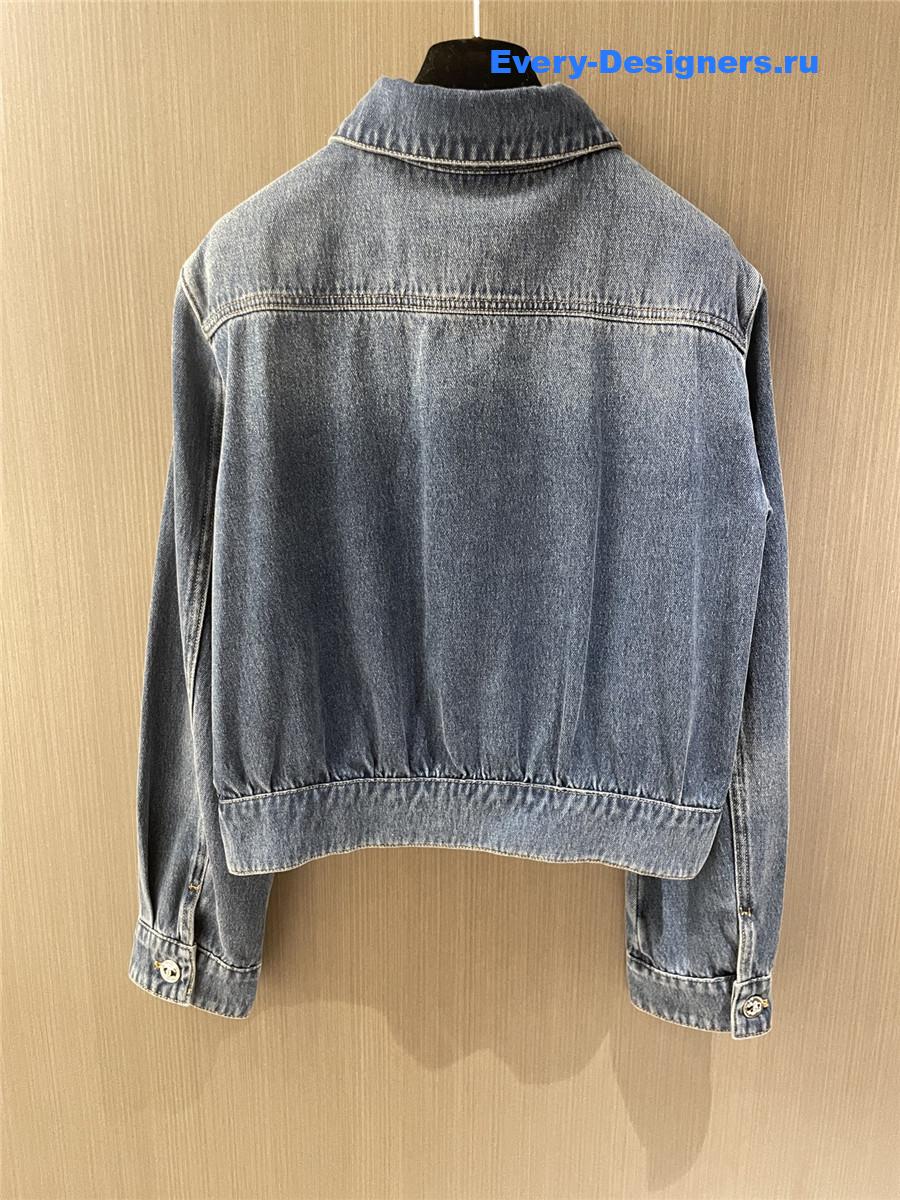 Ch**el cc heart denim jacket