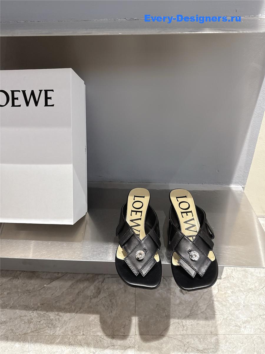 L0ew* toy panta black sandals