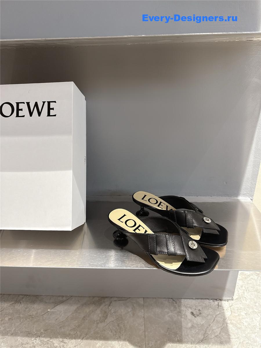 L0ew* toy panta black sandals