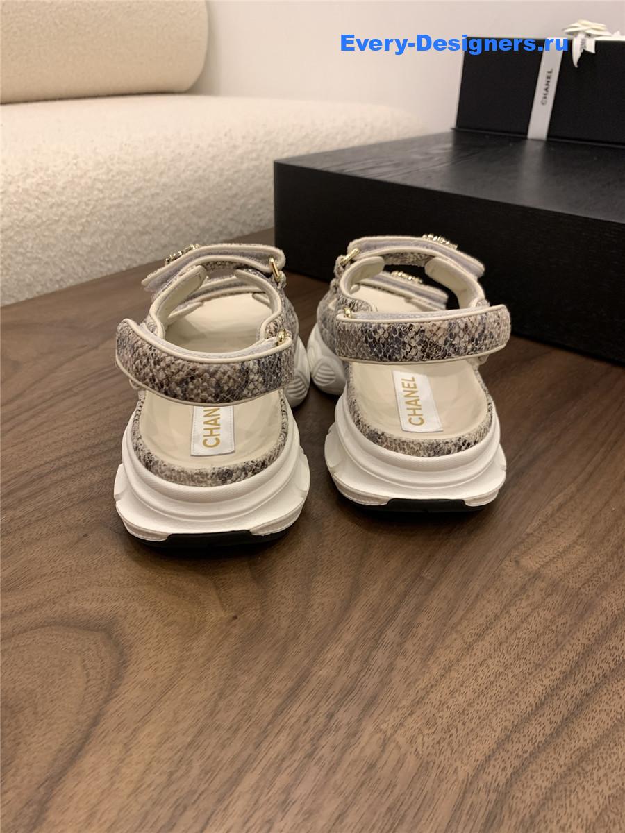Ch**el snake skin platform sandals