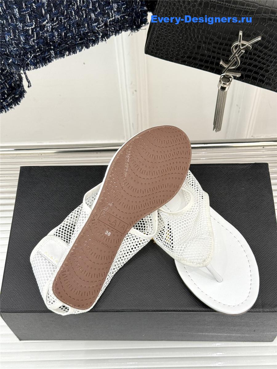 Alaïa White Flex Mesh Sandals