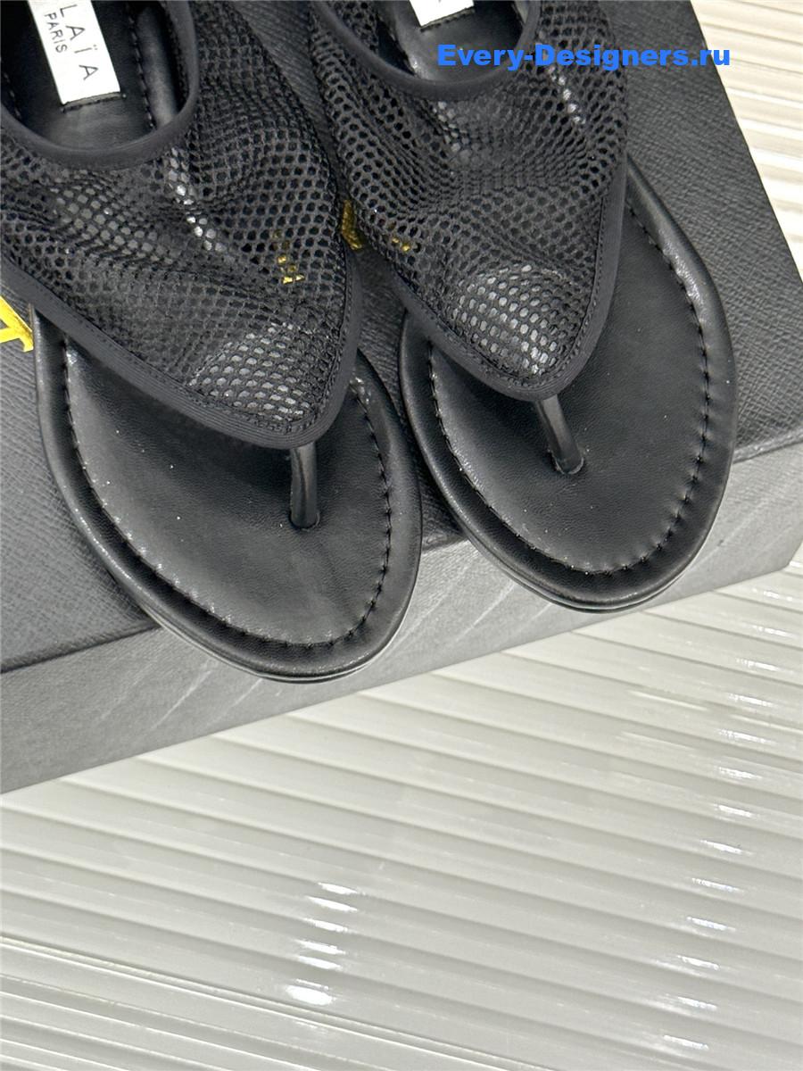 Alaïa Black Flex Mesh Sandals