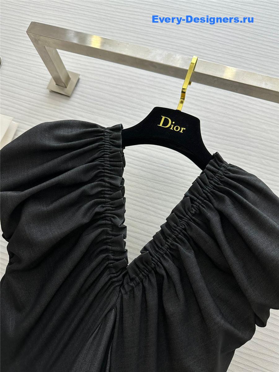 D10r v-neck puff sleeve dress