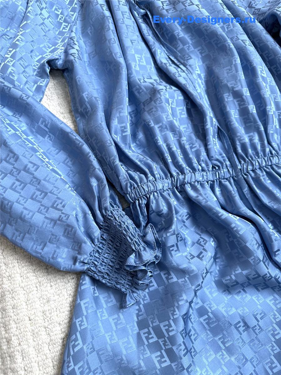 F**di ff blue silk dress