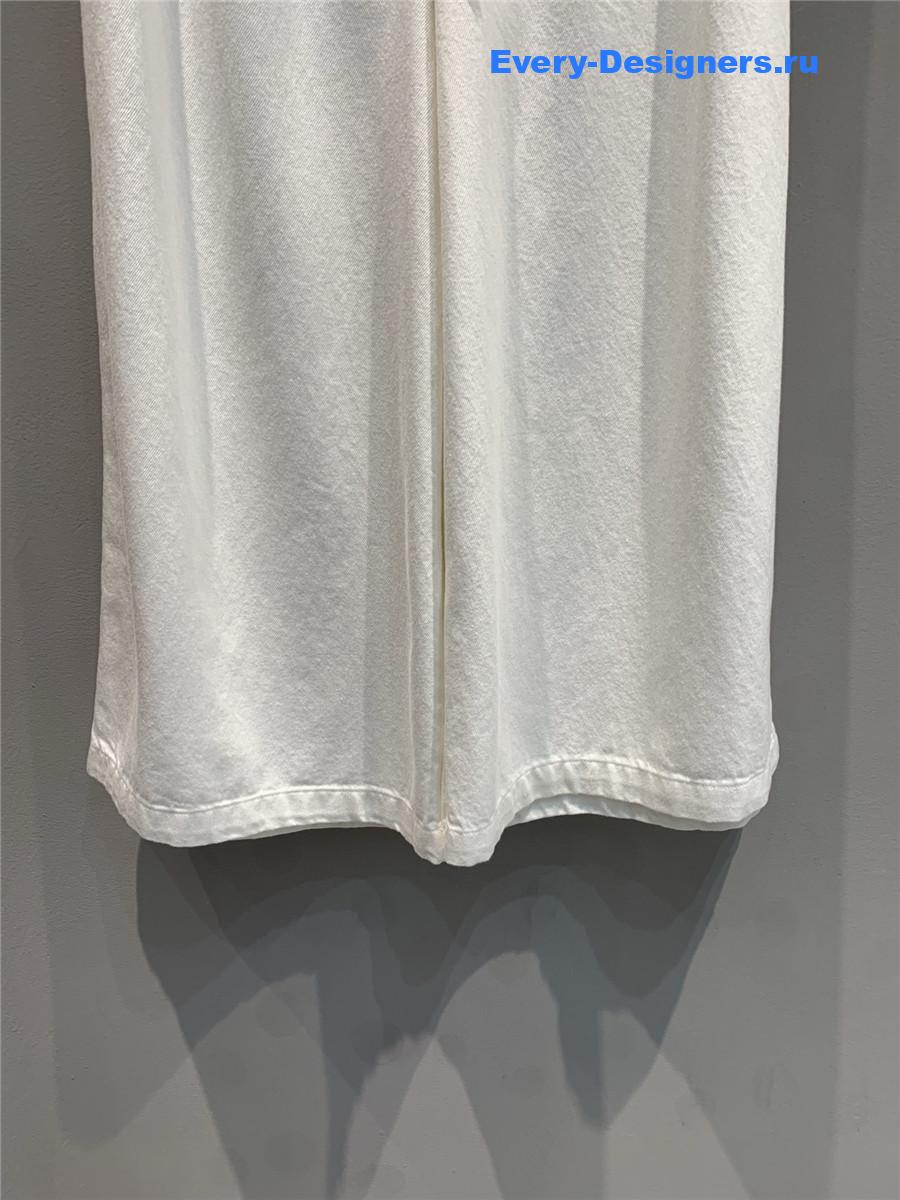 L0ew* white wide-leg cropped trousers