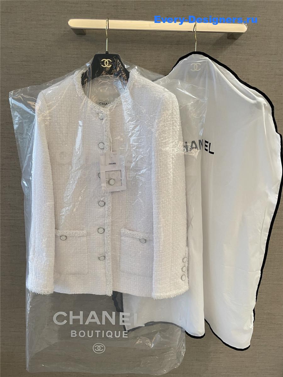 Ch**el white tweed jacket