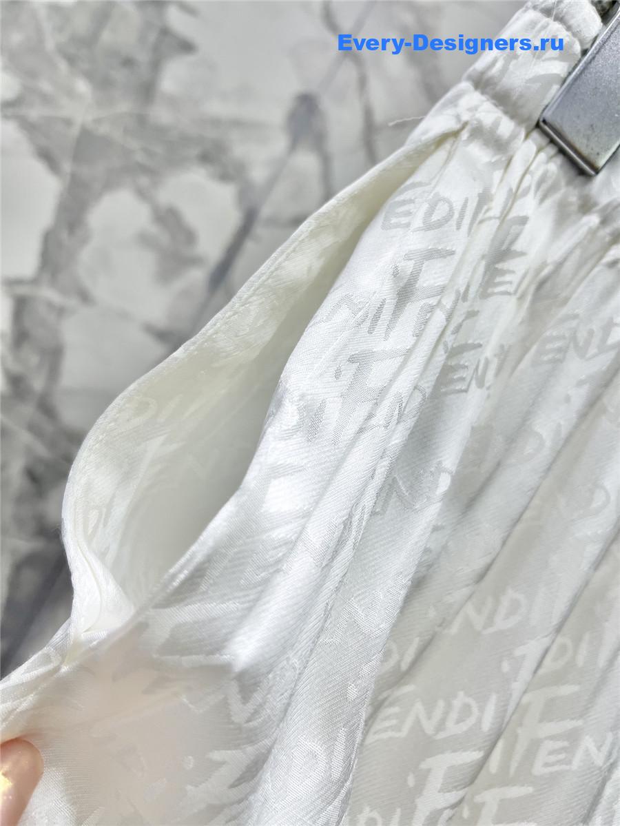 F**di logo print silk shirt set