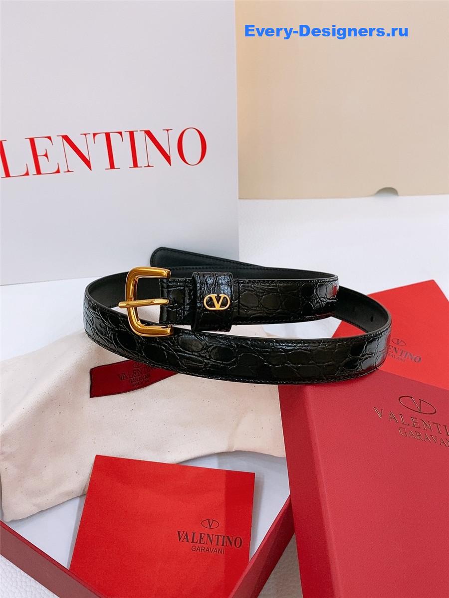 Va1e*ntin0 garavani vlogo belt black