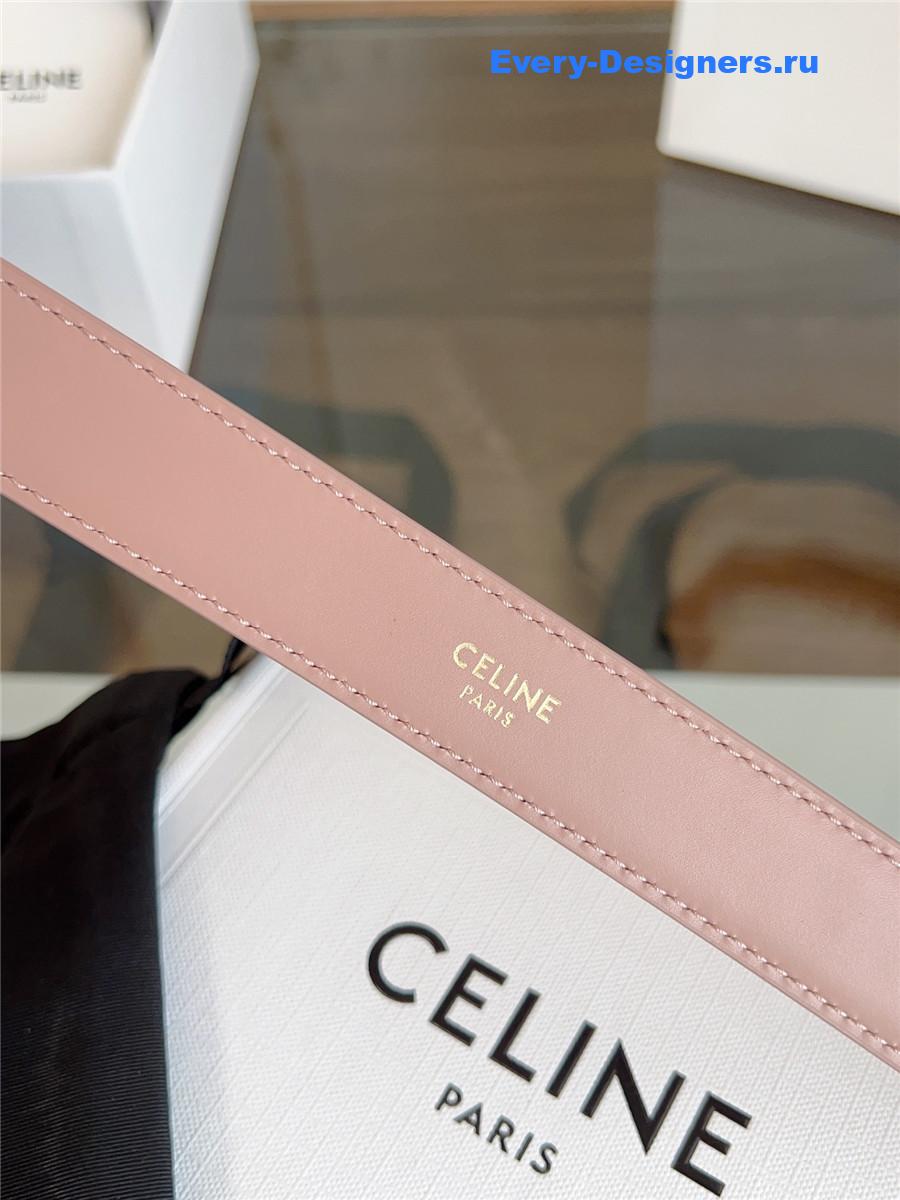 Ce1i*e classic pink leather belt