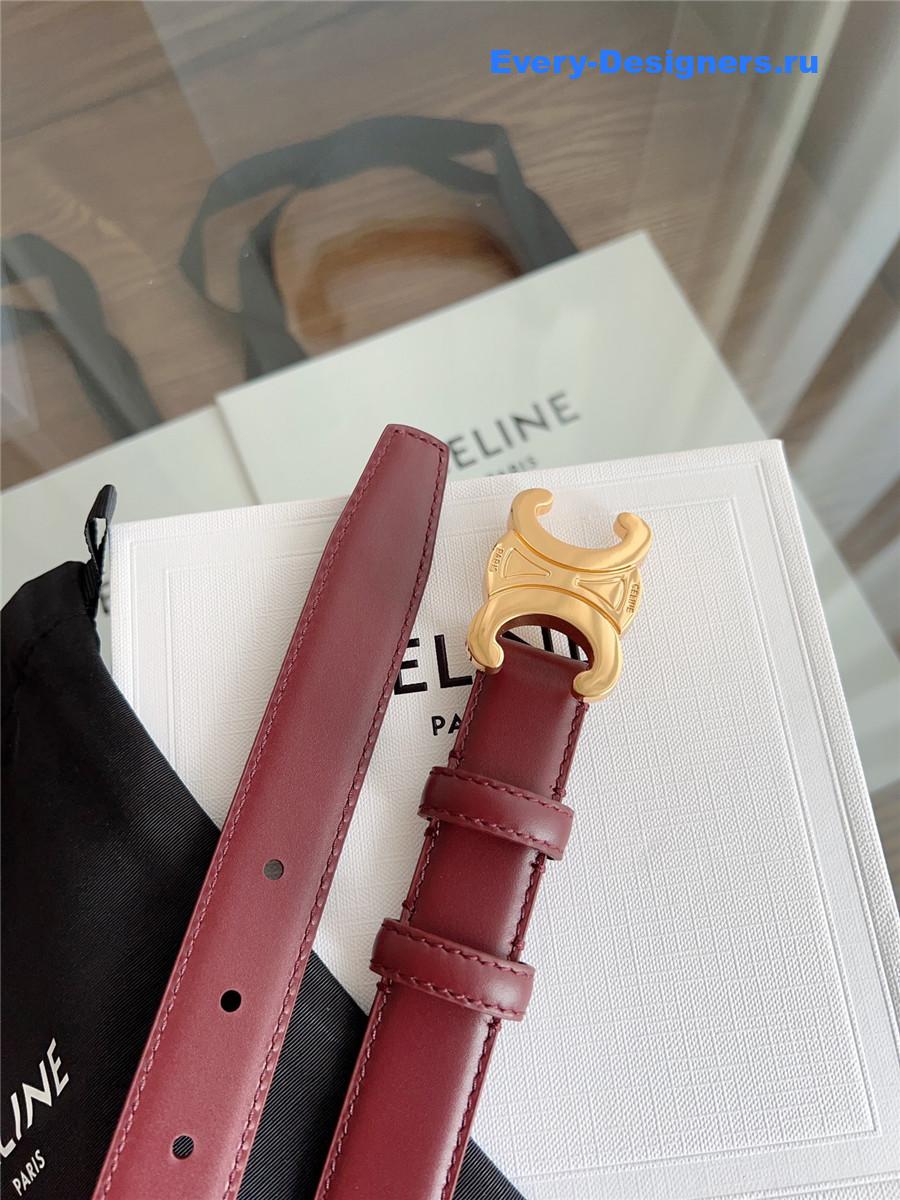Ce1i*e classic burgundy leather belt