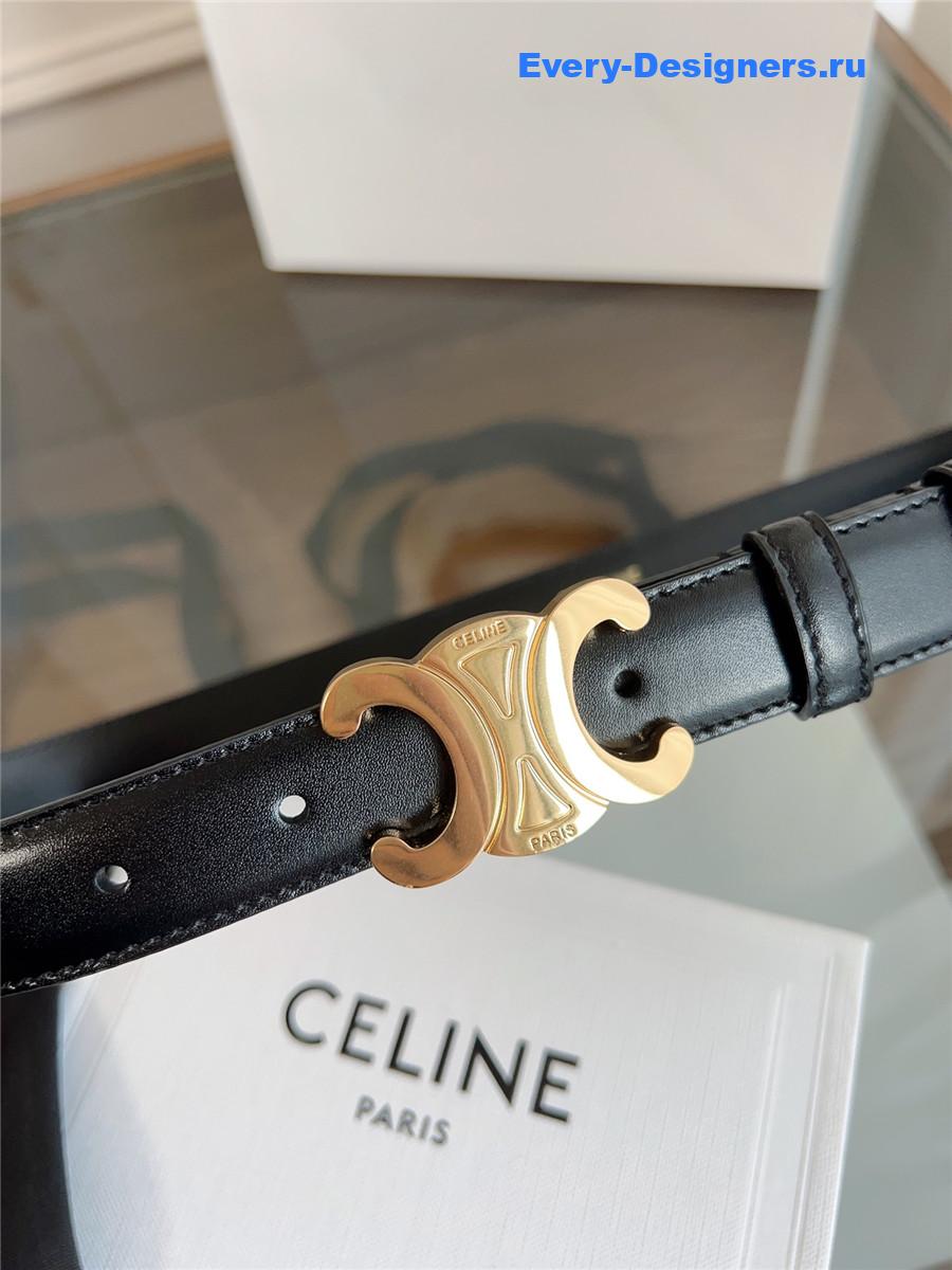 Ce1i*e classic black leather belt